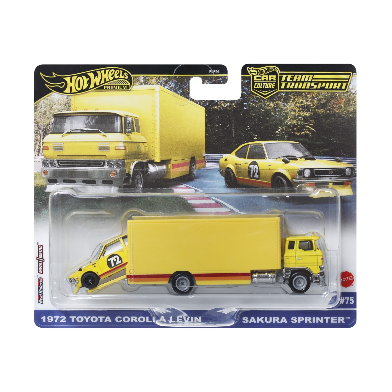 Mattel Hot Wheels Premium: Car Culture Team Transport - 1972 Toyota Corolla Levi Vehicle (JBM34)