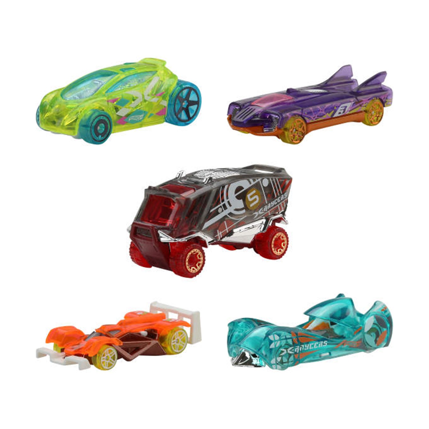 Mattel Hot Wheels: X-Raycers (Set Of 5) (JKG15)
