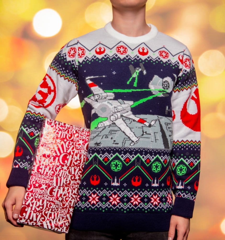Star Wars Christmas Sweater X-Wing v TIE Fighter Size XS