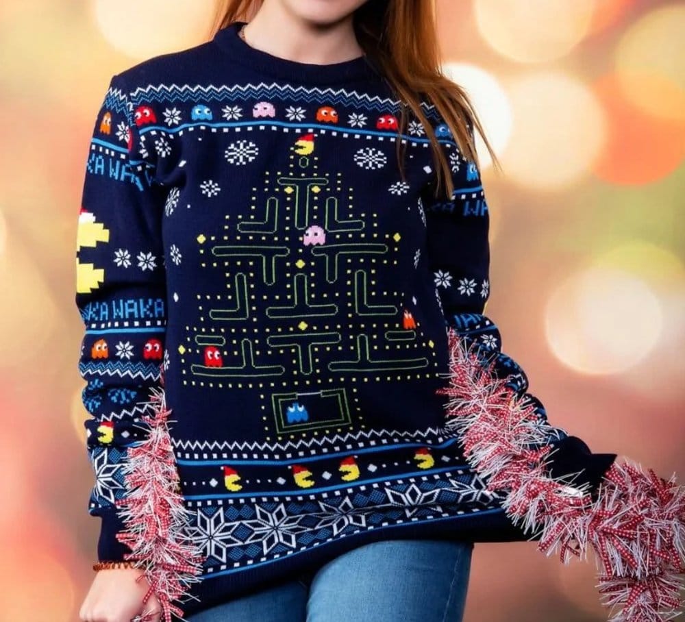 Pac-Man Christmas Sweater Size S