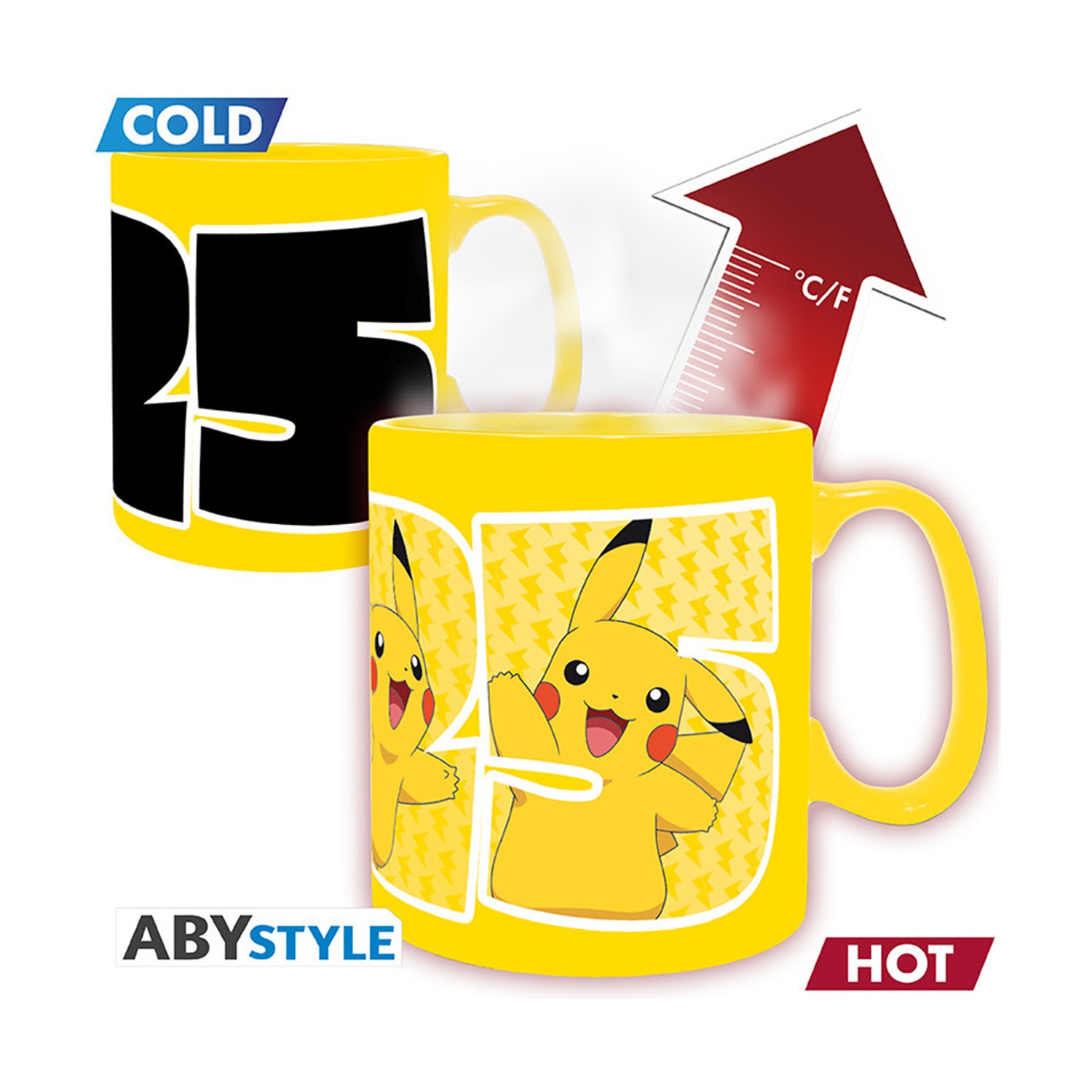 Abysse Pokémon: Pikachu 25 Heat Change Mug (460ml) (ABYMUGA155)