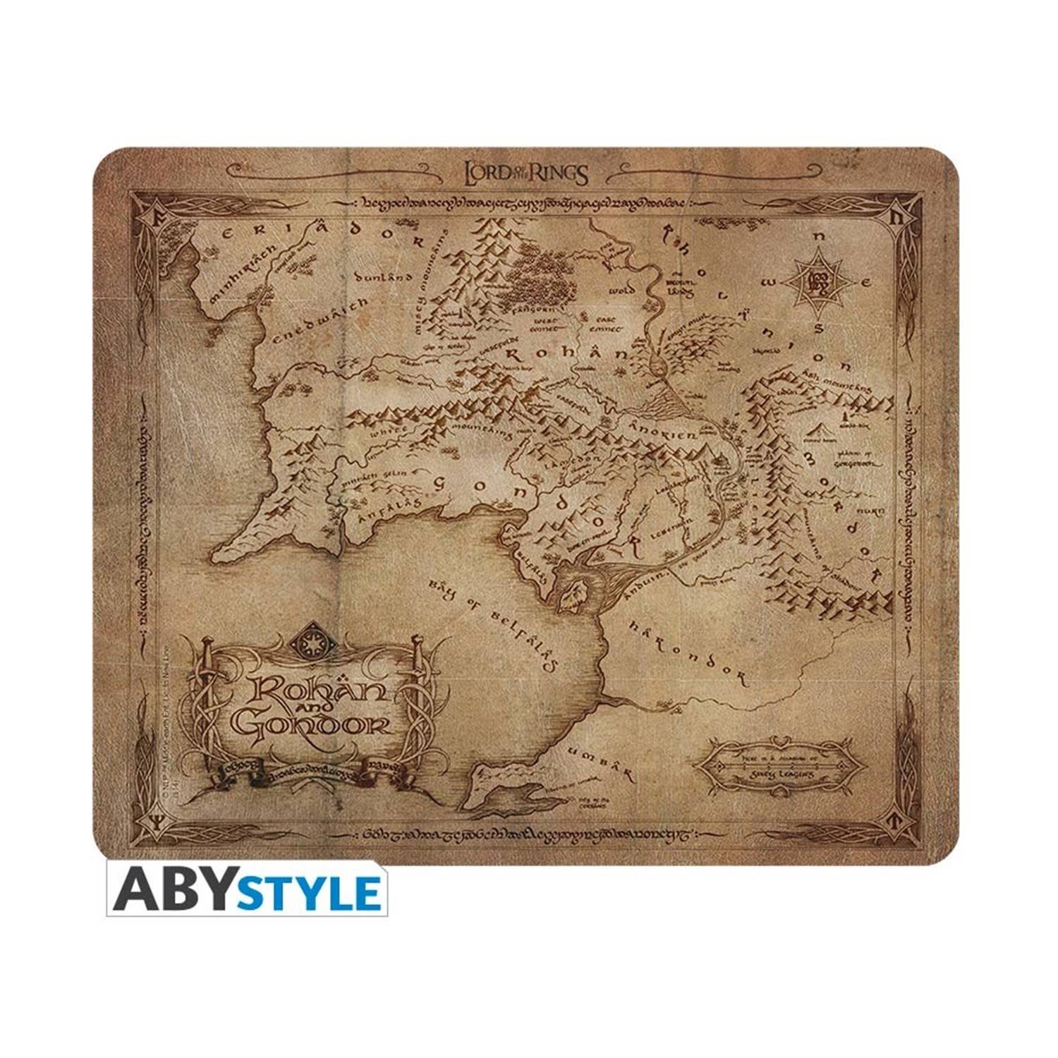 Abysse: The Lord Of The Rings - Rohan & Gondor Map Mousepad (24x20cm) (ABYACC350)