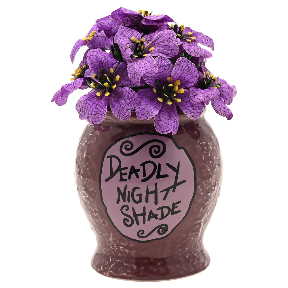 Disney Nightmare Before Christmas Deadly Nightshade planter with faux plant