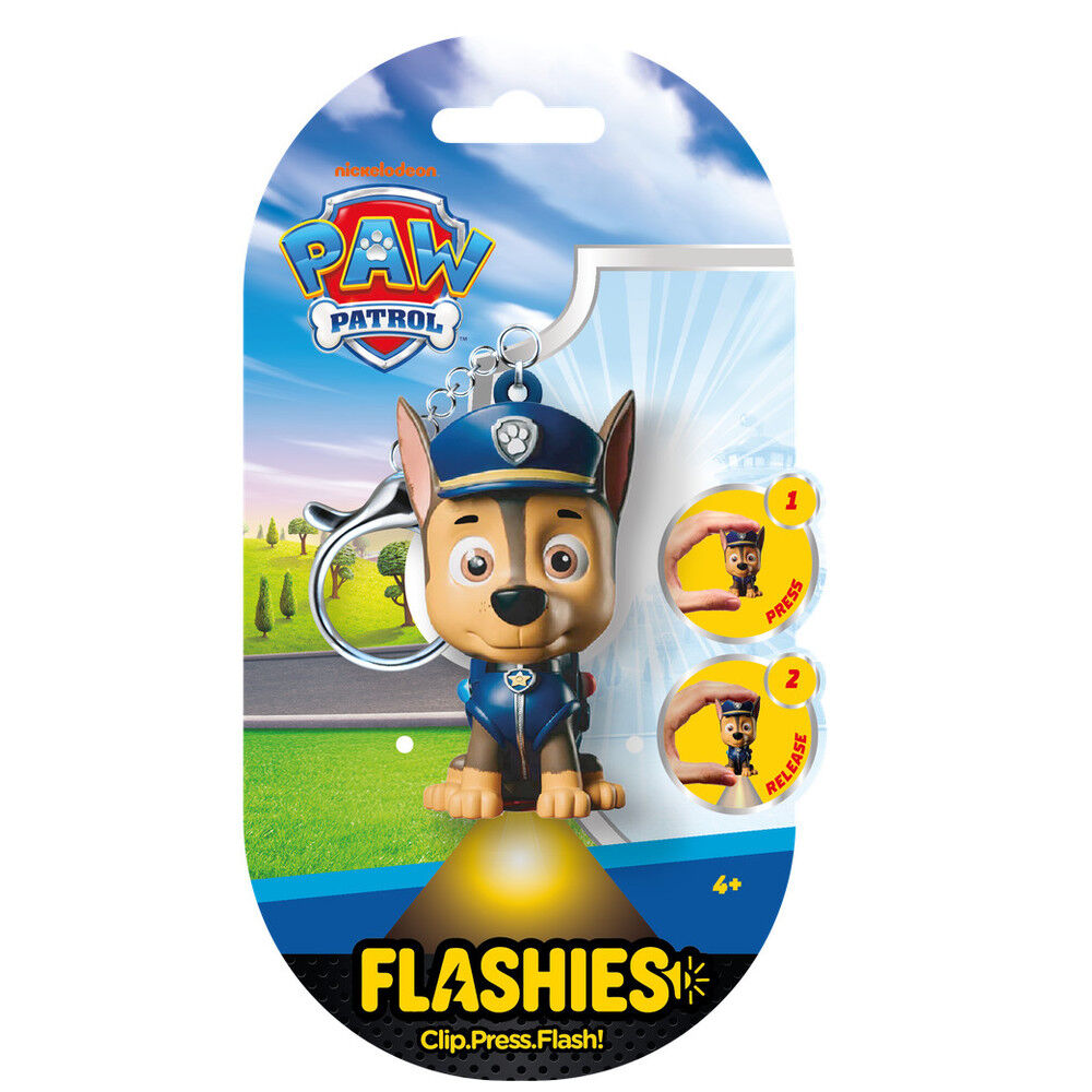 Flashies Paw Patrol Chase 3D keychain with led flashlight