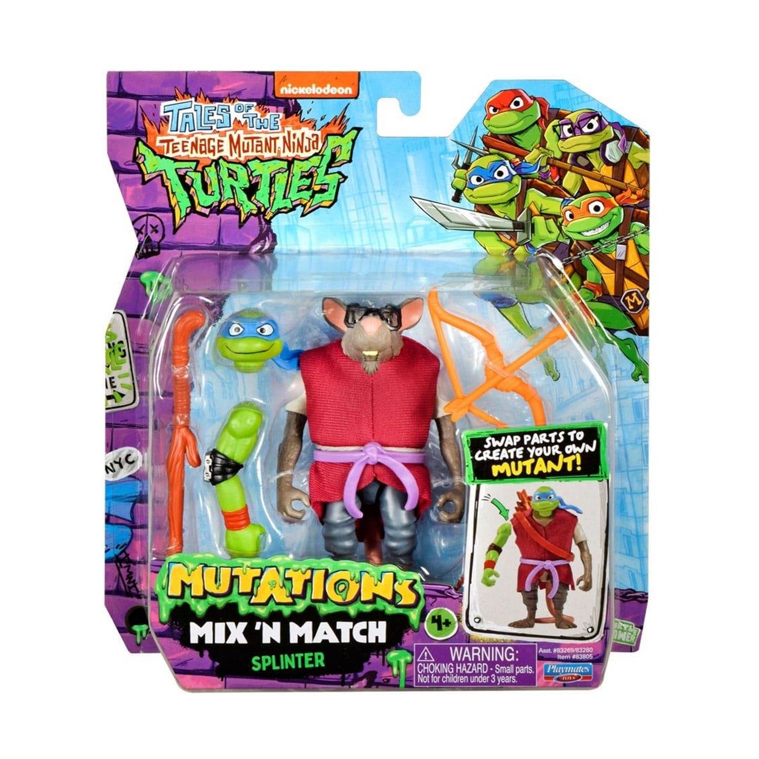 Giochi Preziosi Mix 'N Match Μutations: Tales of the Teenage Mutant Ninja Turtles - Splinter Figure (T0201A00)