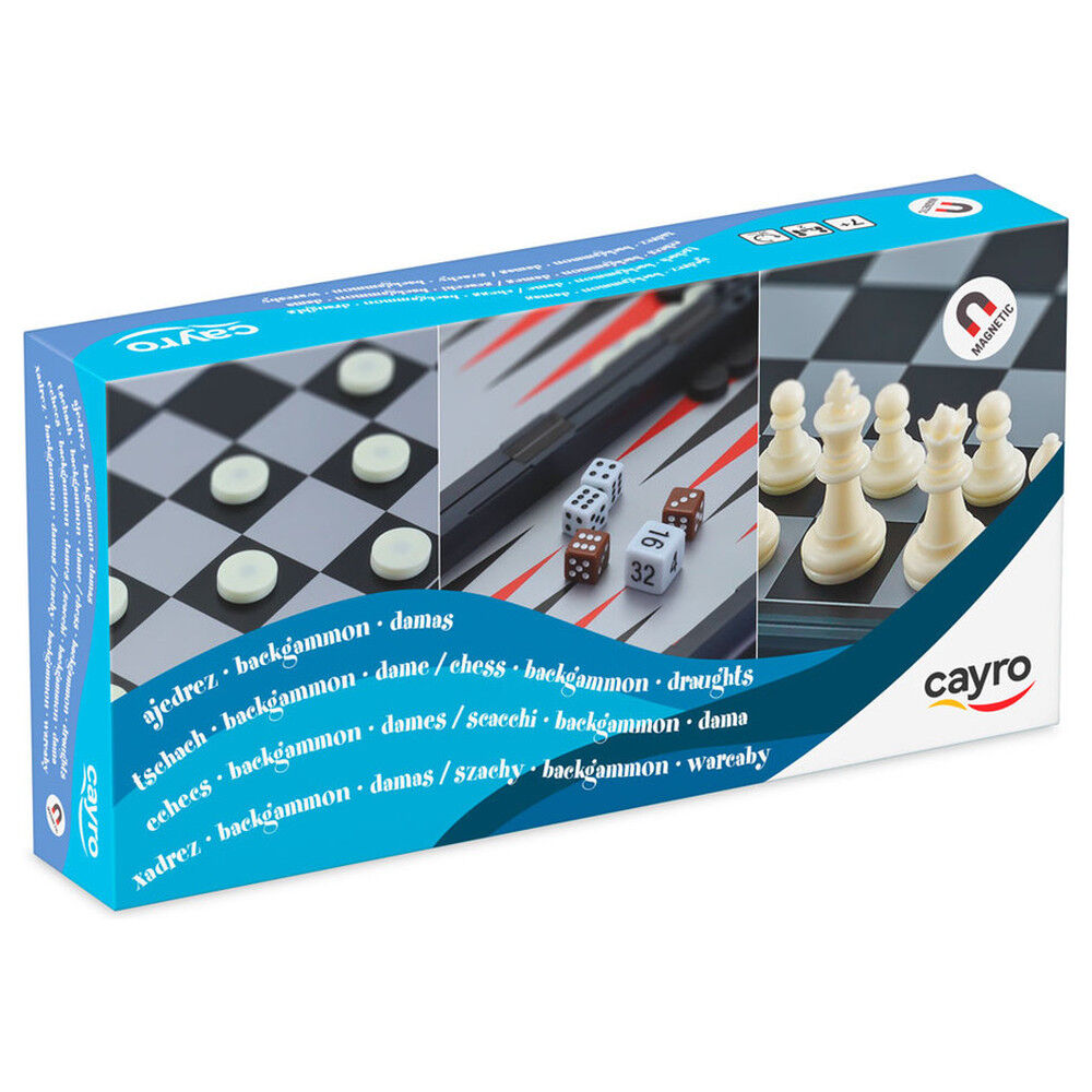 Magnetic Chess-Draughts-Backgammon game