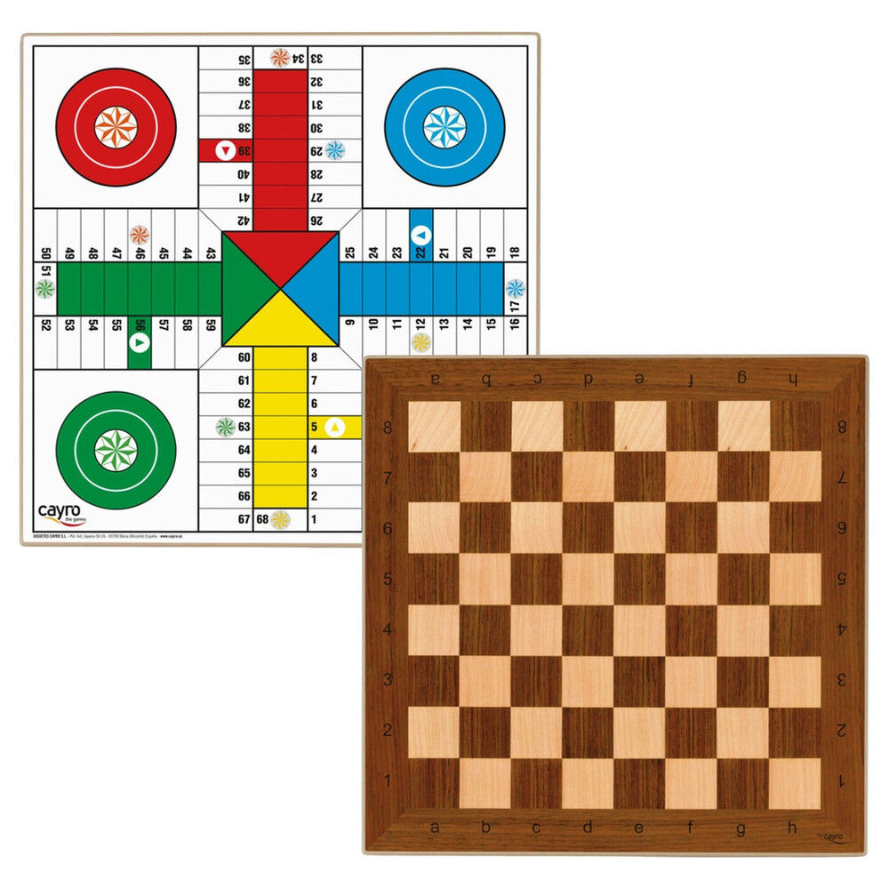 Parcheesi & Chess wooden board