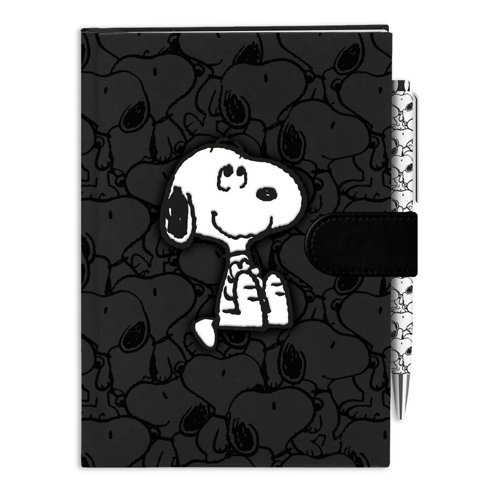 Peanuts Snoopy A5 PU notebook flocked with pen