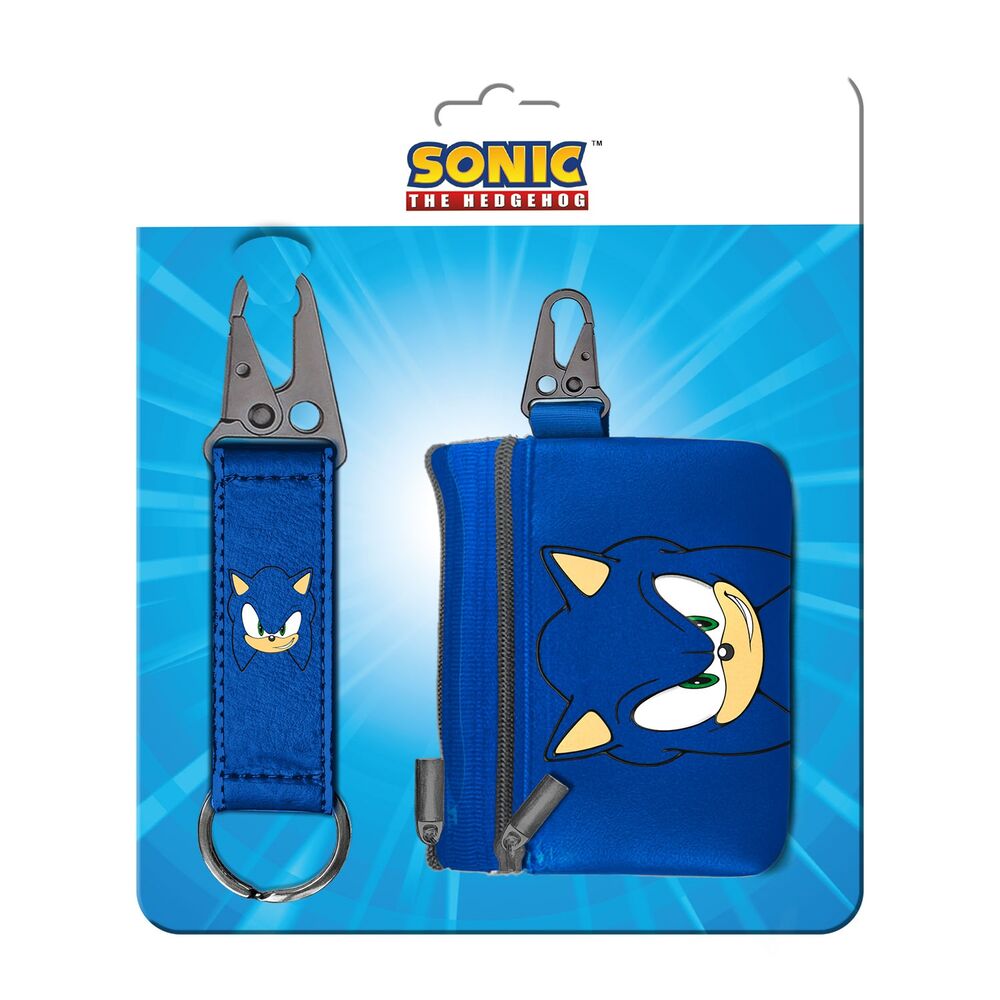 Sonic the Hedgehog keyring + purse set