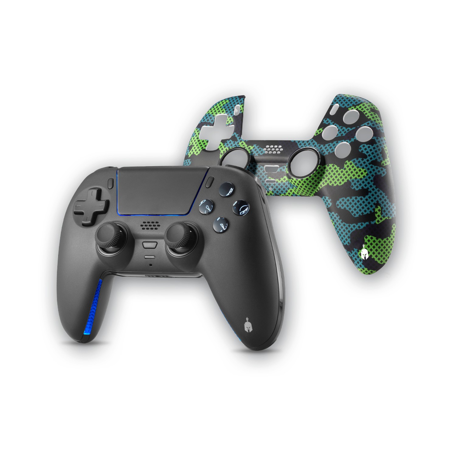 Spartan Gear - Sarissa Wireless Controller (compatible with playstation 5, playstation 4, PC, Switch) (colour: Black + one extra faceplate)