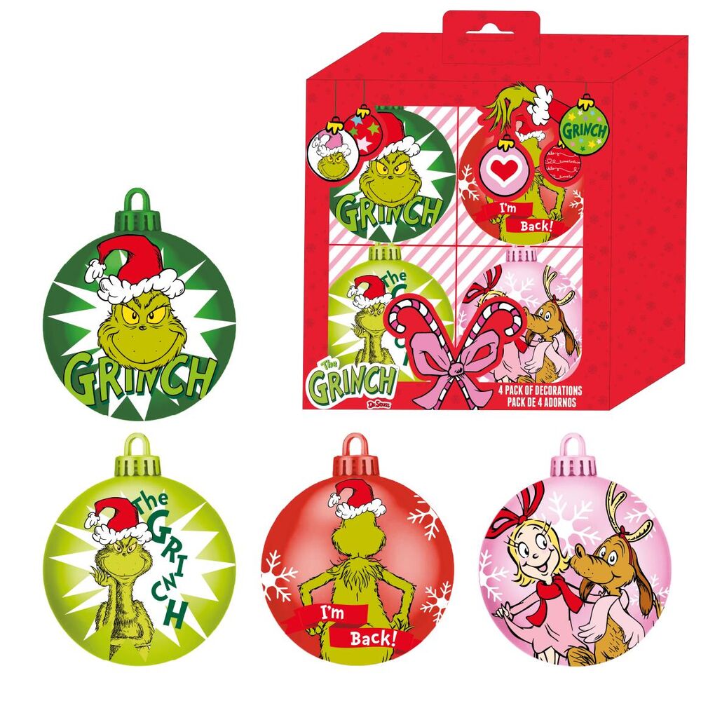 The Grinch Christmas ball set