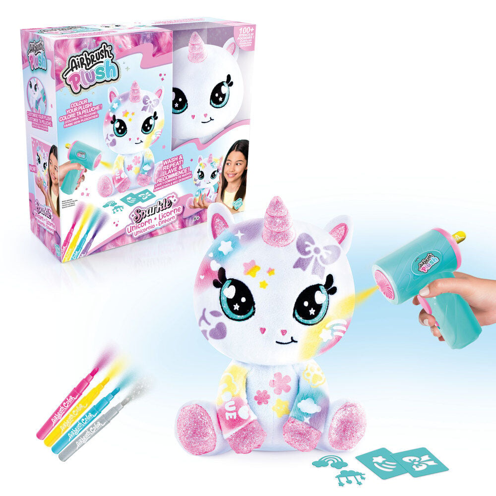 Airbrush Plush - plush toy unicorn airbrush sparkle