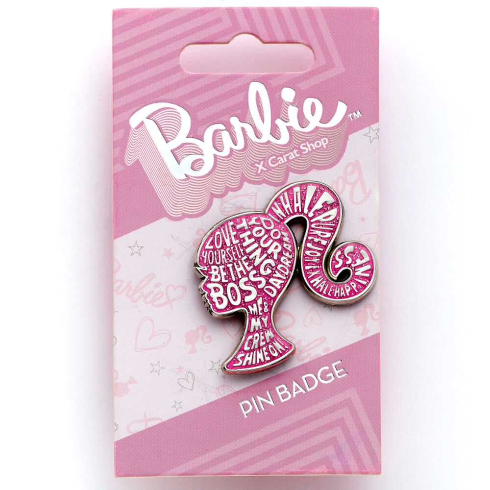 Barbie Sparkly Silhouette pin badge