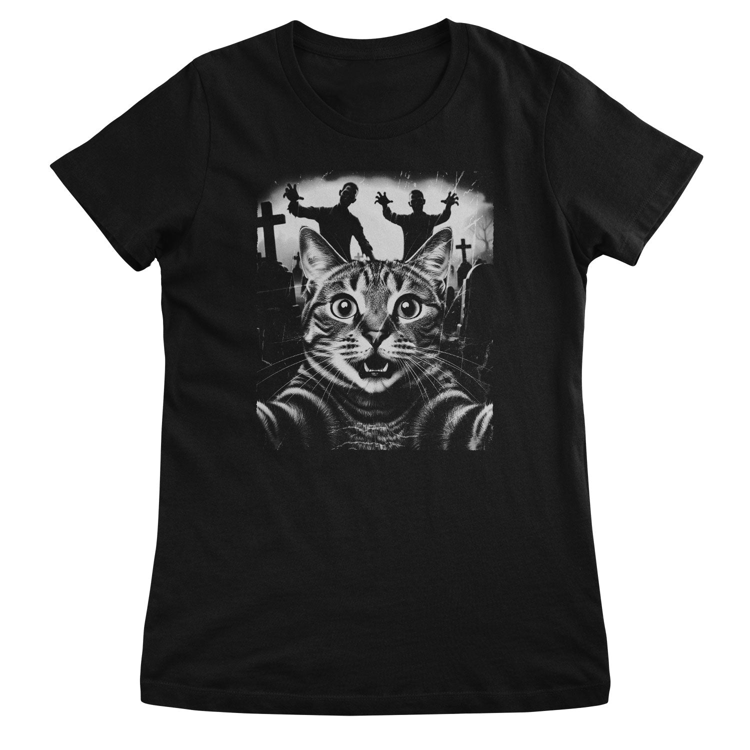 Cat Zombie Panic Tee