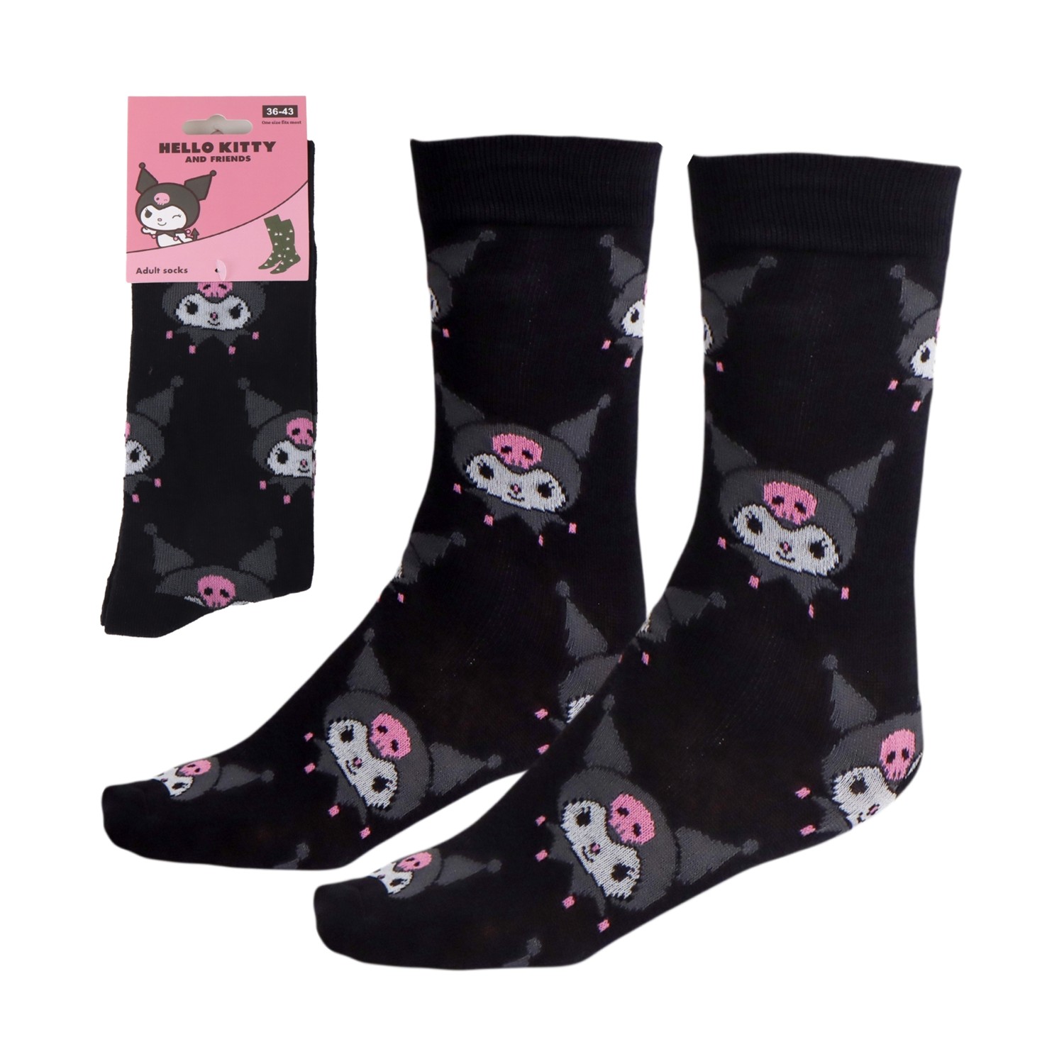 Cerda Apparel: Hello Kitty & Friends - Kuromi Adult Socks (36-43) (2900003026)