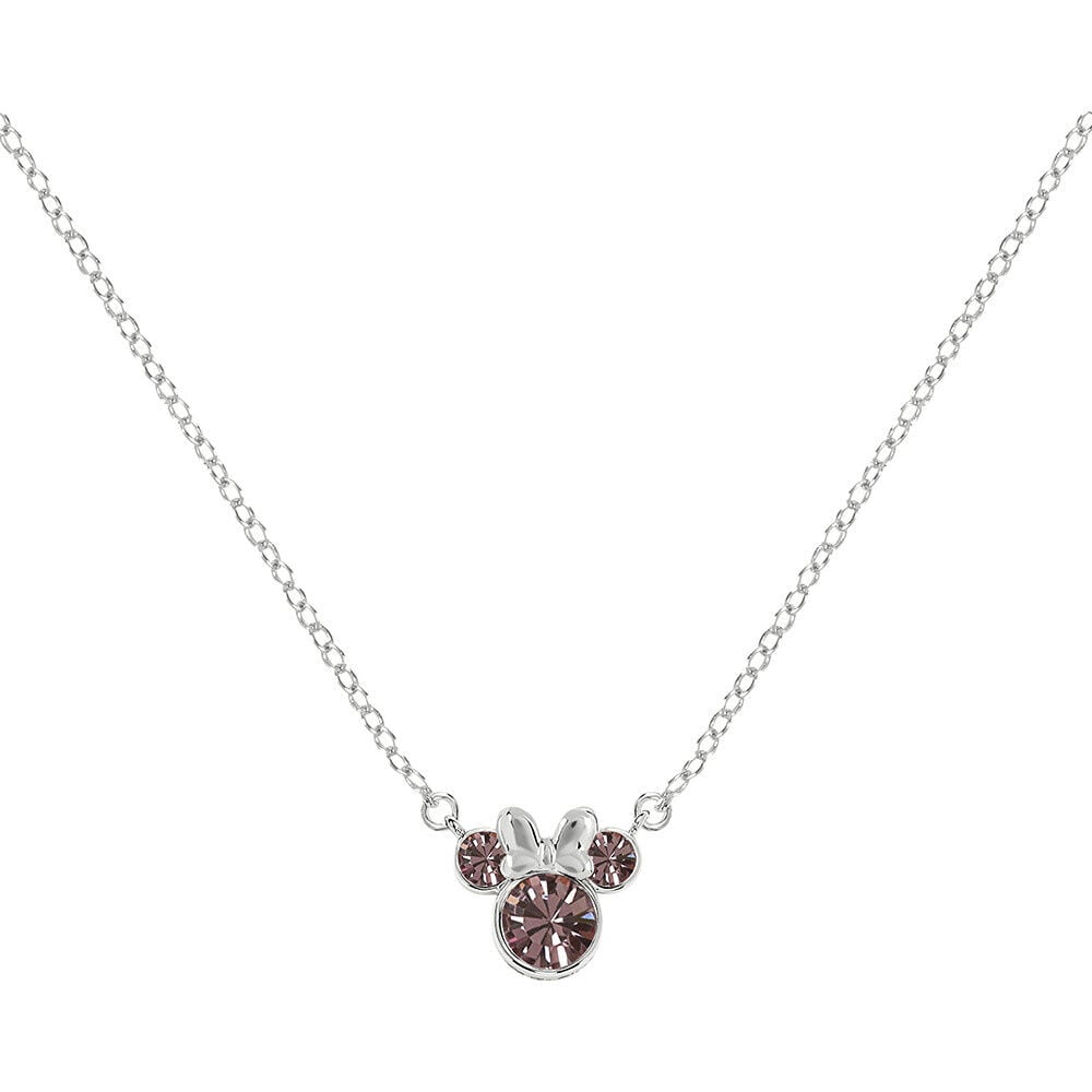 Disney Minnie February sterling silver necklace