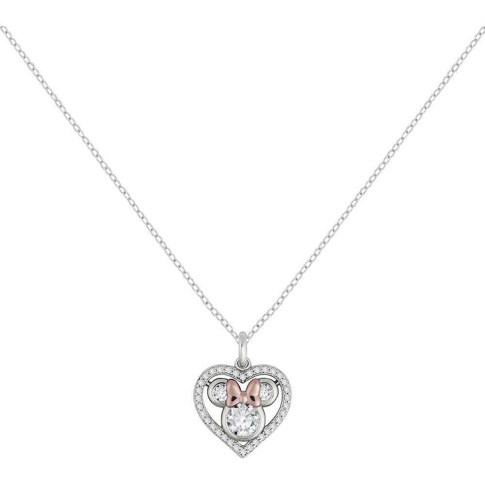 Disney Minnie Heart sterling silver necklace