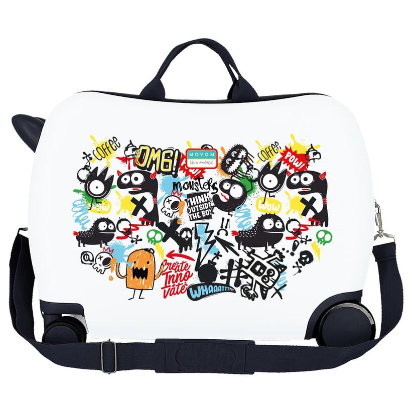 Movom Monsters ABS trolley suitcase 50cm