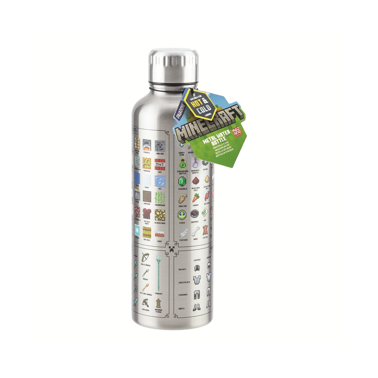 Paladone: Minecraft - Metal Water Bottle (500ml) (PP7995MCFV3)