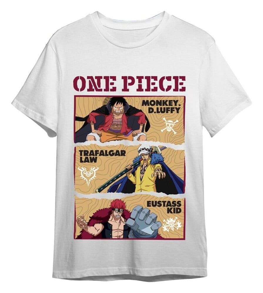 One Piece T-Shirt Monkey D. Ruffy & Trafalgar D. Water Law & Eustass White