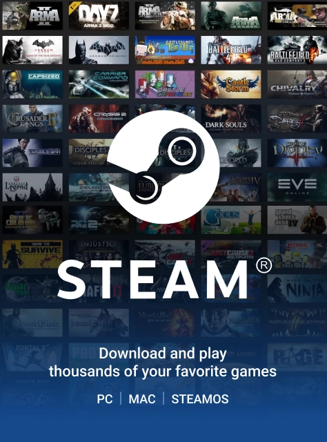 Steam Wallet Gift Card 35 EUR Steam Key EUROPE Digital Code