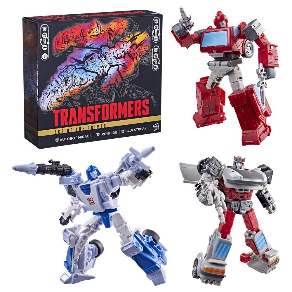 Transformers Age of the Primes Atobot Mirage & Ironhide & Bluestreak set 3 figures 13-15cm